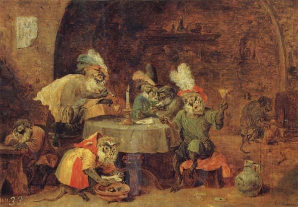 David Teniers Smokers and Drinkers oil painting picture